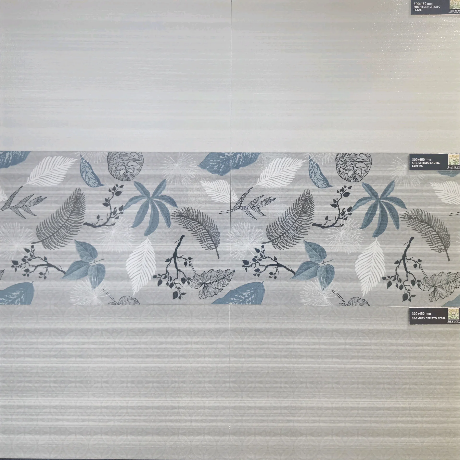 SILVER & GREY STRIATO PETAL