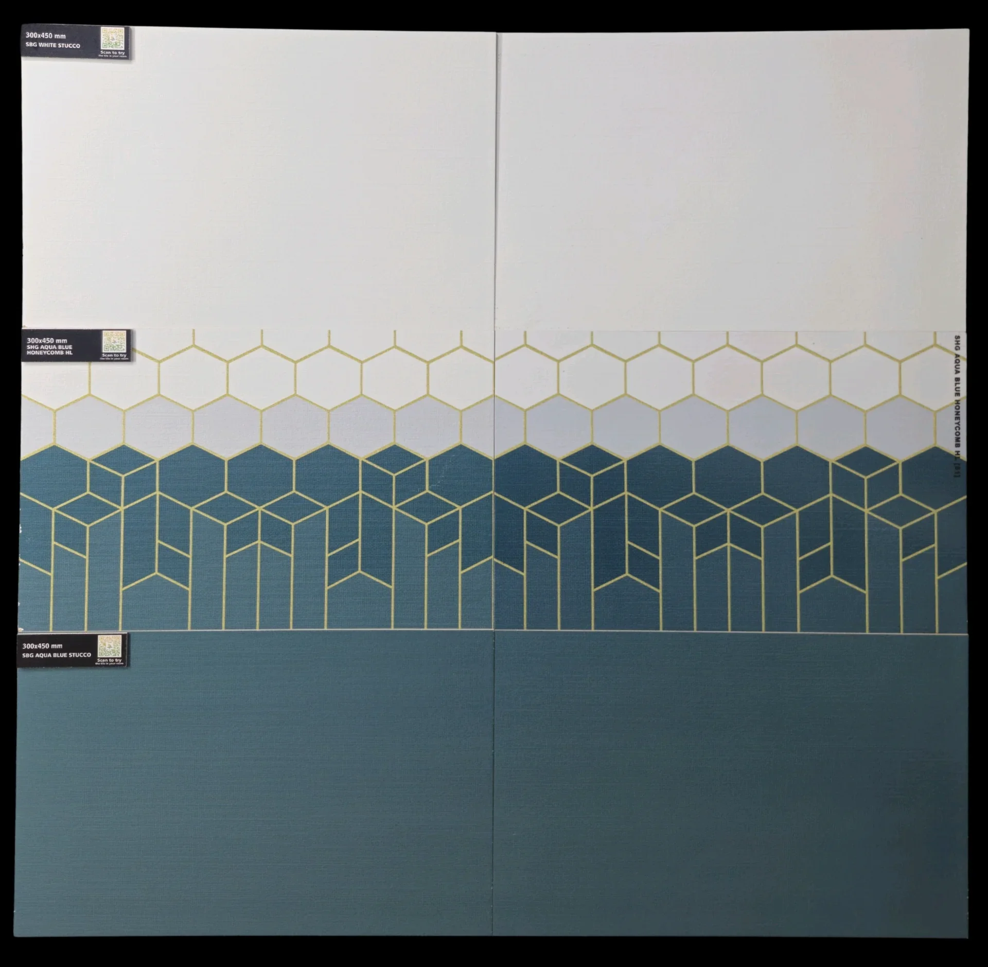 WHITE & BLUE STUCCO