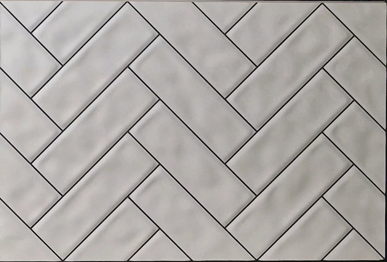 WHITE HERRINGBONE
