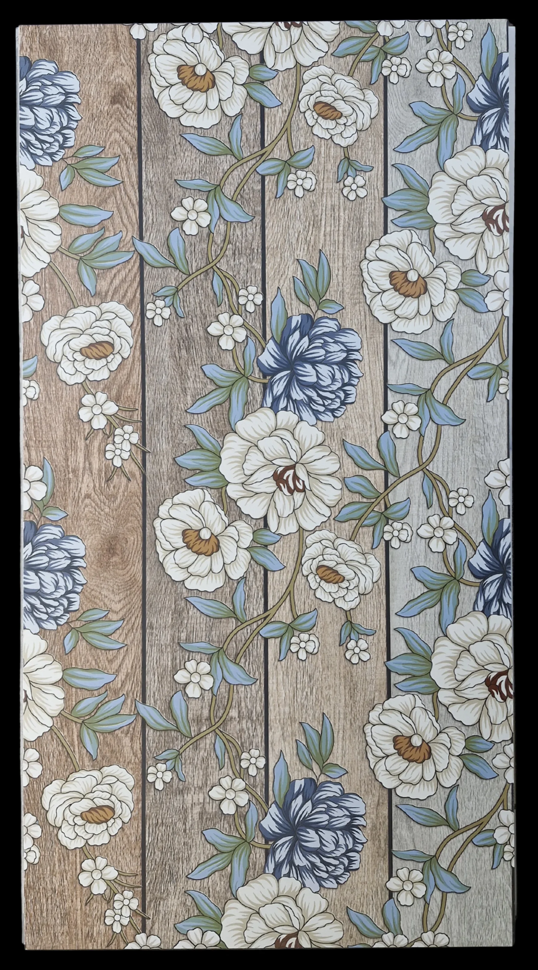 CAMELLIAS OAK WOOD WALLPAPER  - main