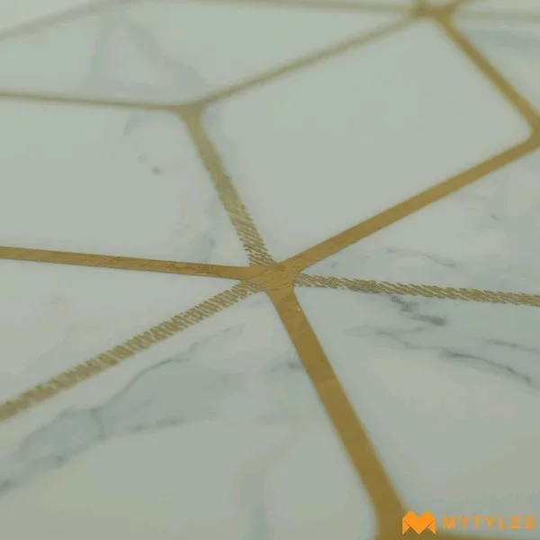 White and gold Tiles
