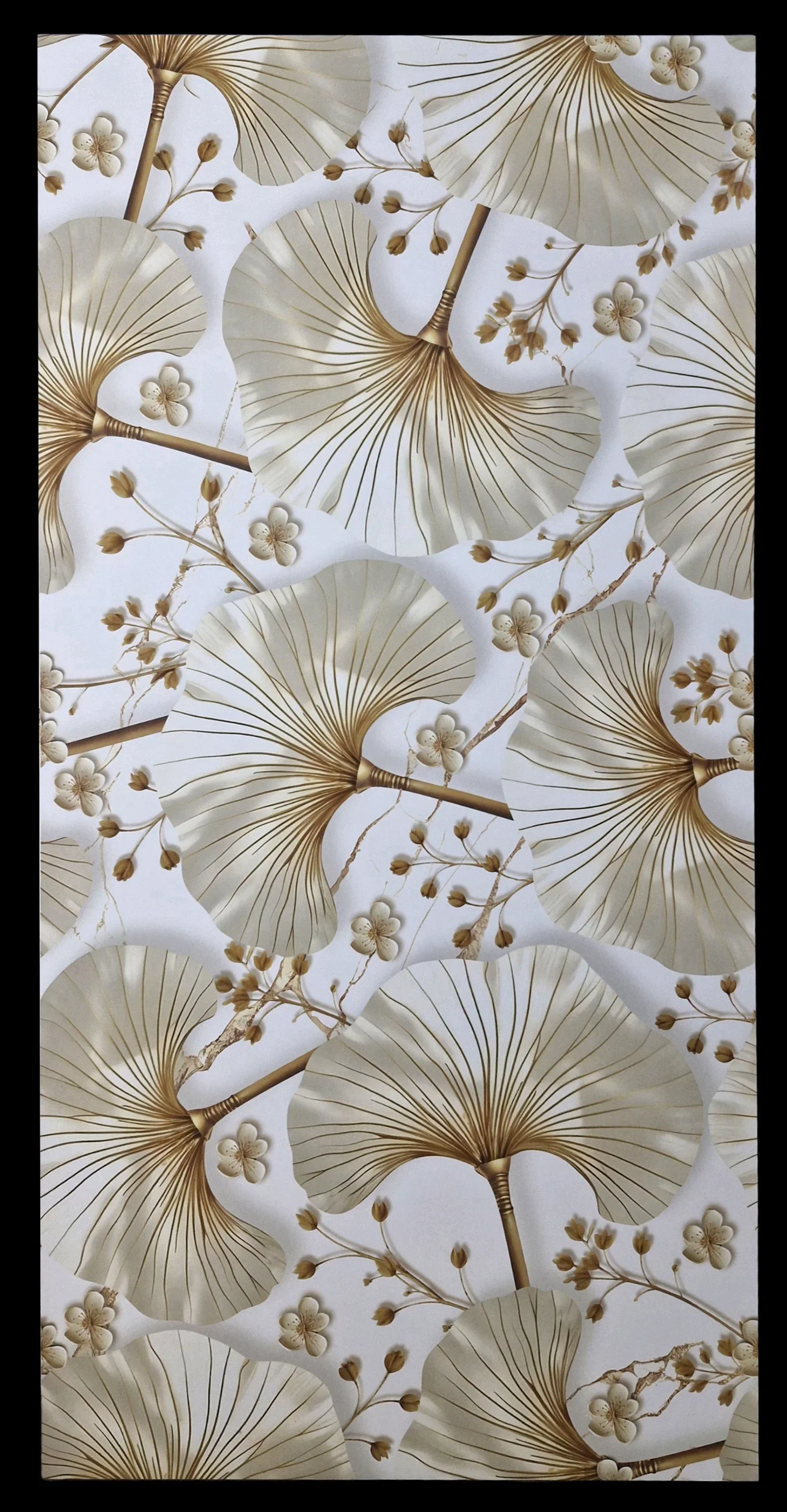 GOLDEN GINKGO LEAF WALLPAPER  - thumb 1